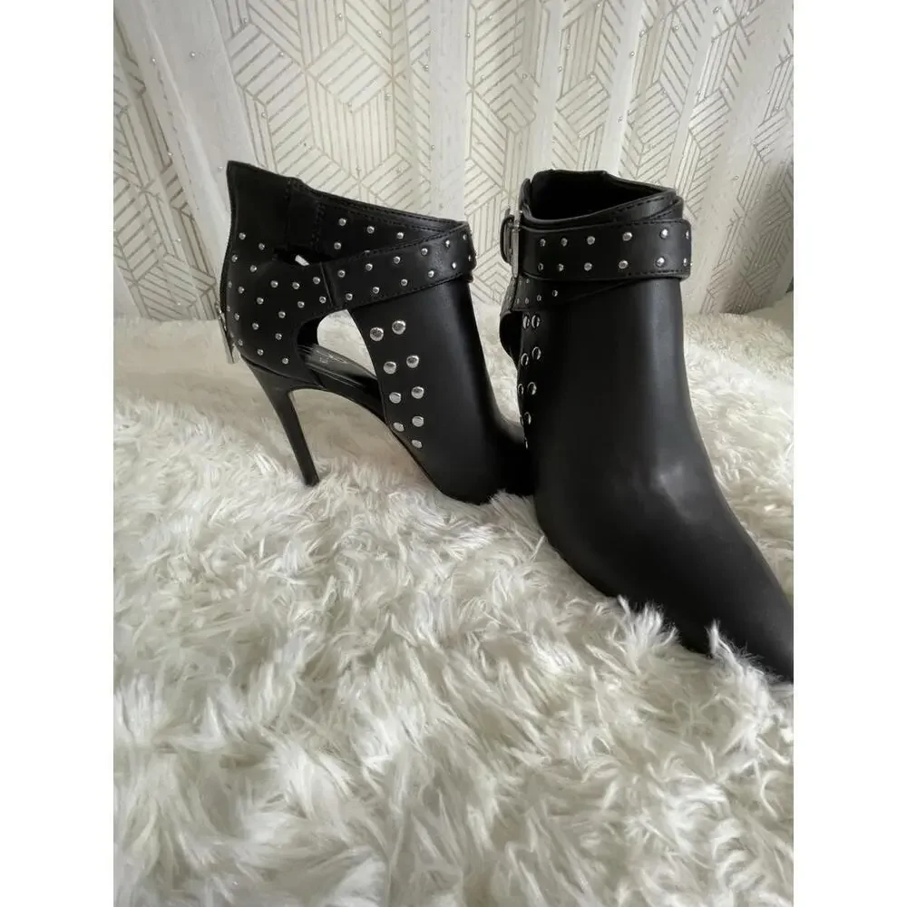 NWOB Mix No6 Dillan Shootie Black Studded Booties Sz 7